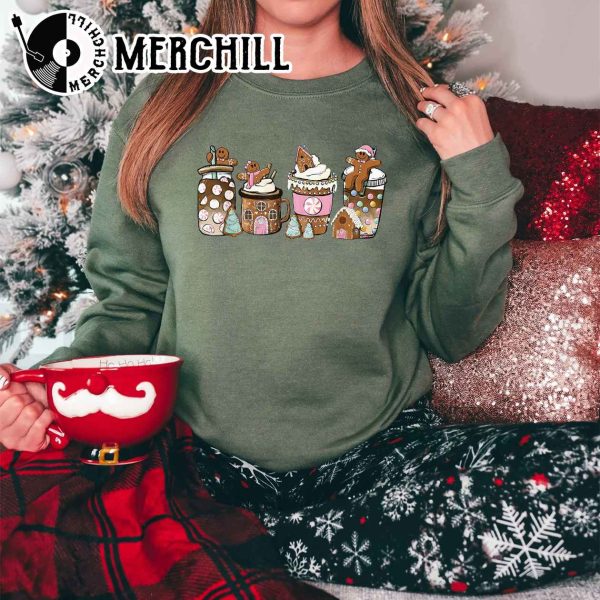 Gingerbread Christmas Coffee Shirt Coffee Lover Gift