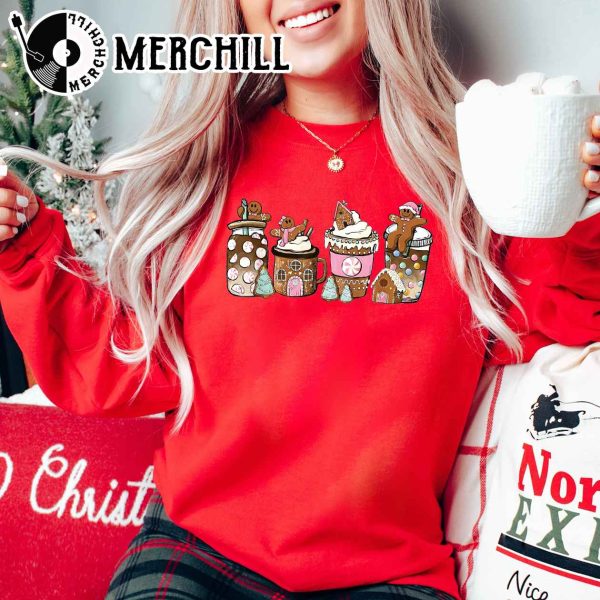 Gingerbread Christmas Coffee Shirt Coffee Lover Gift