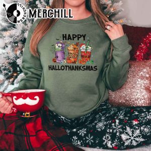 Happy Hallothanksmas Sweatshirt Cute Christmas Sweater