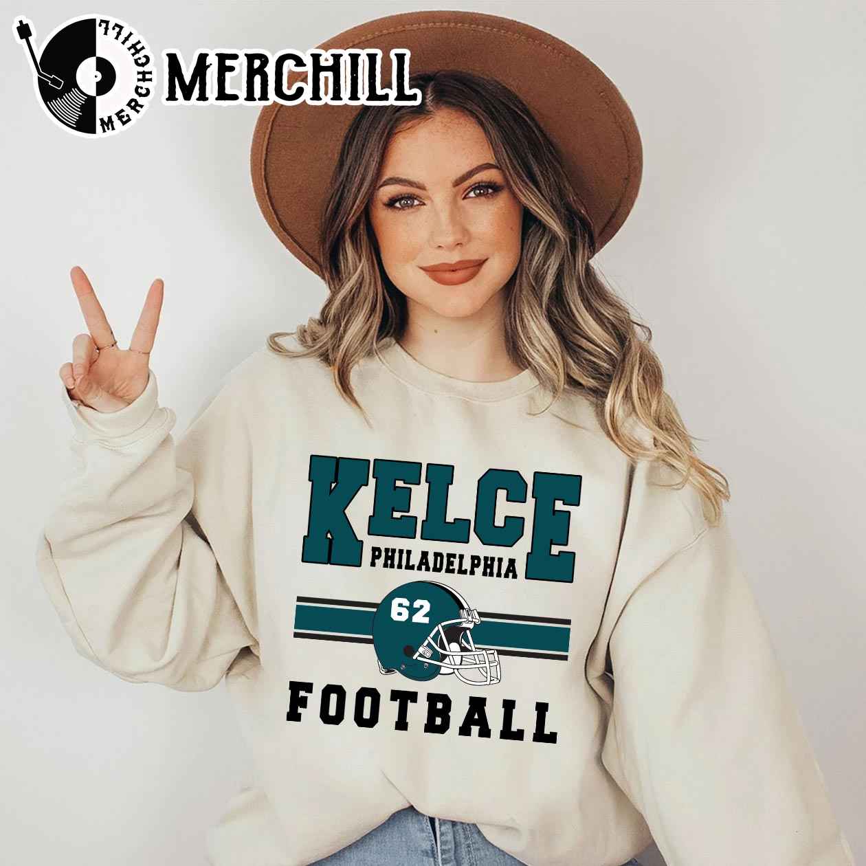 Eagles Sweatshirt Gift for Philadelphia Eagles Fan - Happy Place for Music  Lovers