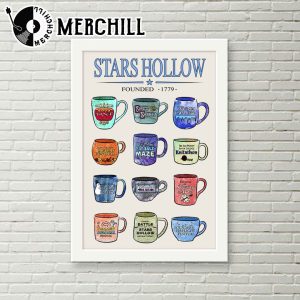 Mugs of Stars Hollow Annual Events Poster Gilmore Girls Gift