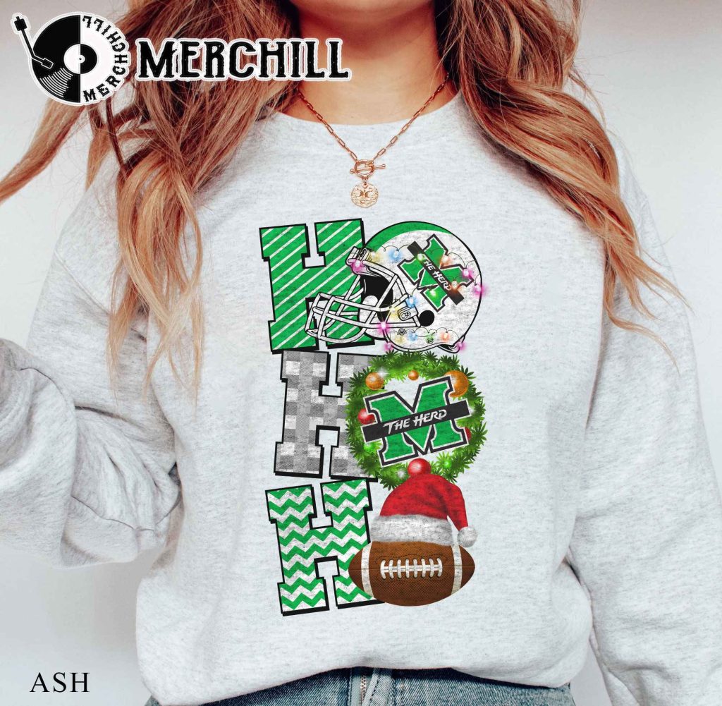 Marshall Thundering Herd Football Christmas Sweatshirt Christmas Game Day Shirt Happy Place for Music Lovers