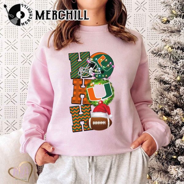 Miami Hurricanes Football Christmas Sweatshirt Christmas Game Day Shirt