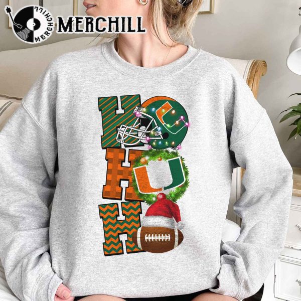 Miami Hurricanes Football Christmas Sweatshirt Christmas Game Day Shirt