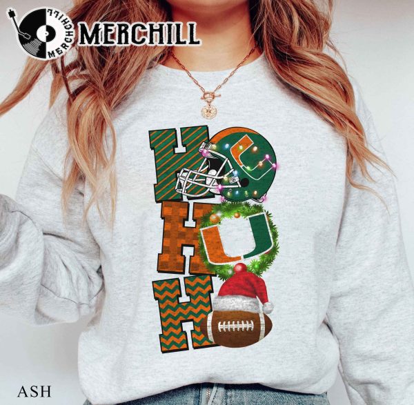 Miami Hurricanes Football Christmas Sweatshirt Christmas Game Day Shirt