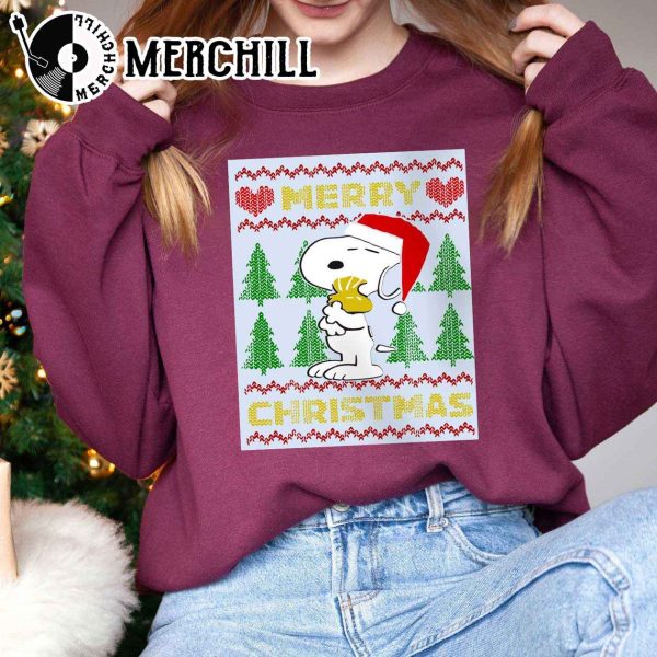 Snoopy Xmas Sweatshirt Charlie Brown Gift