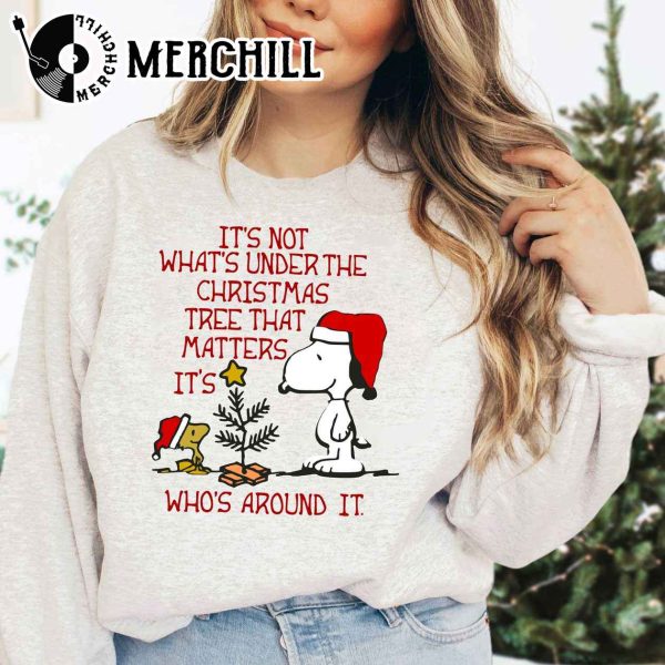 Womens Peanuts Christmas Shirt Gifts for Snoopy Lovers