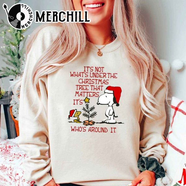 Womens Peanuts Christmas Shirt Gifts for Snoopy Lovers