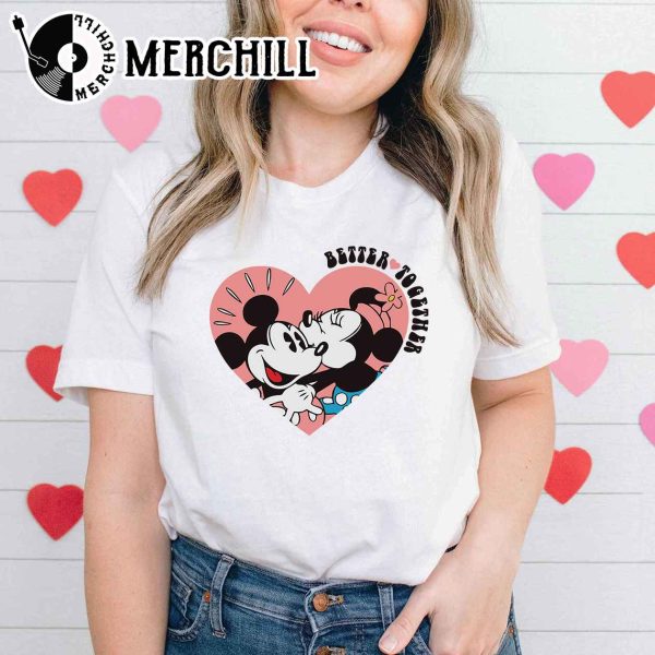 Better Together Mickey and Minnie Sweatshirt Disney Valentine Couple Trip Shirt