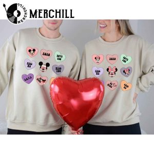 Disney Candy Hearts Valentine Shirt Mickey Minnie Valentine Gift 2