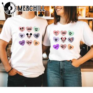 Disney Candy Hearts Valentine Shirt Mickey Minnie Valentine Gift 3