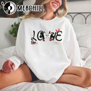 Disney Mickey Minnie Love Valentine Sweatshirt Kiss Love Valentine Shirt