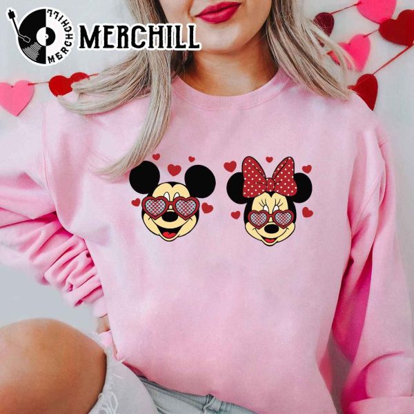 Disney Mickey Minnie Valentine Sweatshirt Disney Couple Trip Shirt