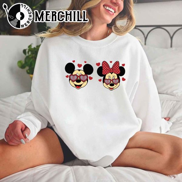 Disney Mickey Minnie Valentine Sweatshirt Disney Couple Trip Shirt