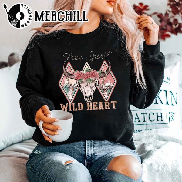 Free Spirit Wild Heart Shirt Valentines Day Gift for Her