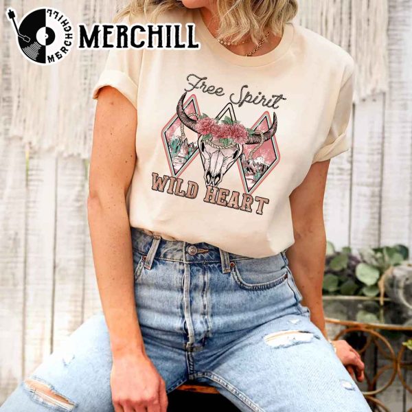 Free Spirit Wild Heart Shirt Valentines Day Gift for Her