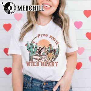 Free Spirit Wild Heart Shirt Valentines Day Gift for Women