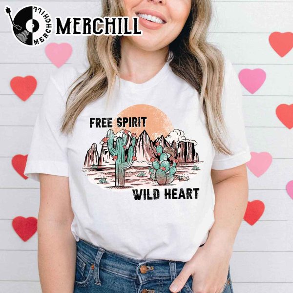 Free Spirit Wild Heart Sweatshirt Valentines Day Gift for Women