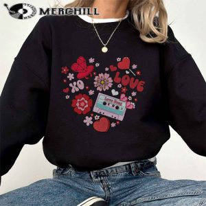 Happy Western Cassette Tapes Valentine Shirt Retro Valentine Gift 2