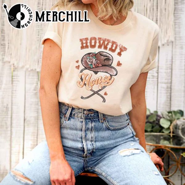 Howdy Honey Sweatshirt Funny Western Valentines Day Gift