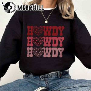 Howdy Valentine Western Sweatshirt Retro Valentine Shirt 2