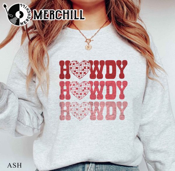 Howdy Valentine Western Sweatshirt Retro Valentine Shirt