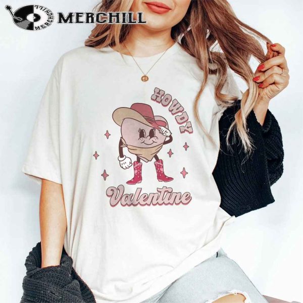 Howdy Valentine Western Sweatshirt Retro Western Valentine Shirt