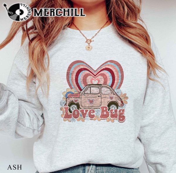 Love Bug Sweatshirt Retro Valentines Day Gift