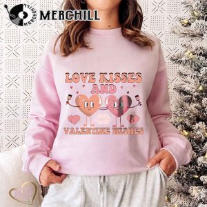 Love Kisses and Valentine Wishes Shirt Retro Valentines Day Gift 3