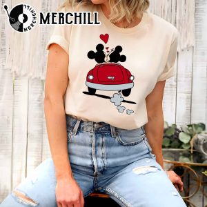 Love Mickey Minnie Car Shirt Disney Valentines Day Gift 3