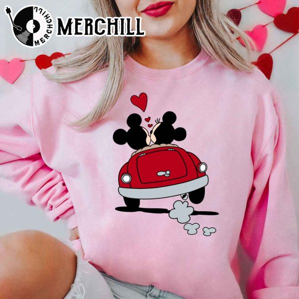 Love Mickey Minnie Car Shirt Disney Valentines Day Gift