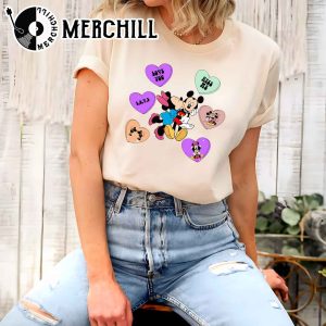 Mickey And Minnie Valentines Tee Kiss Love Valentine Shirt 3