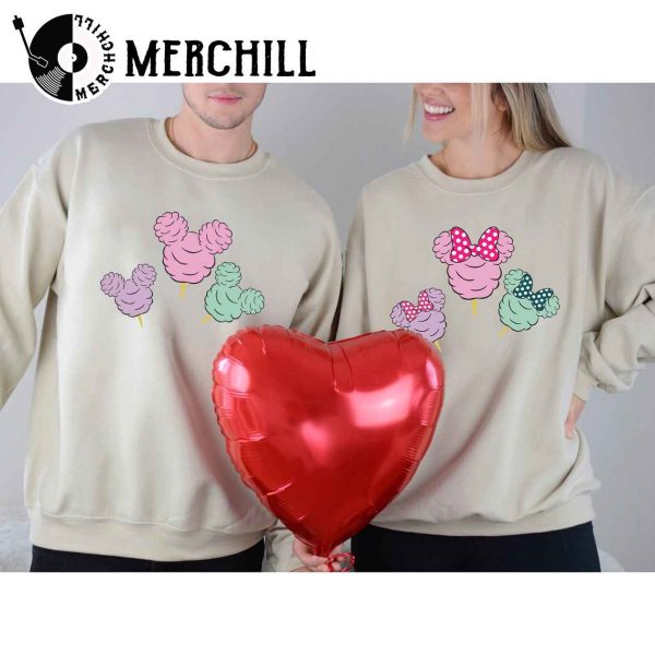 Mickey Minnie Cotton Candy Shirt Disney Happy Valentine’s Day Gift