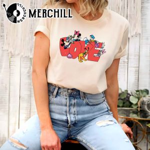 Mickey and Friends Love Disney Valentine Shirt Disney Family Valentine Couple Trip Shirt 3