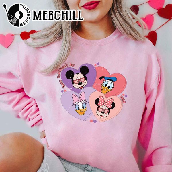Mickey and Friends Love Disney Valentine Shirt Disney Happy Valentine’s Day Gift