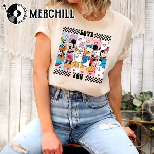Mickey and Friends Shirt Disney Family Valentine Couple Trip Shirt 3
