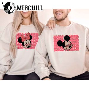 Mickey and Minnie Sweatshirt Disney Valentine Couple Trip Shirt