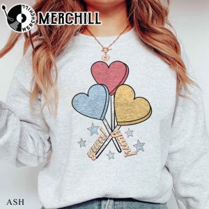 Retro Heart Valentine Shirt Heart Candy Gift 3