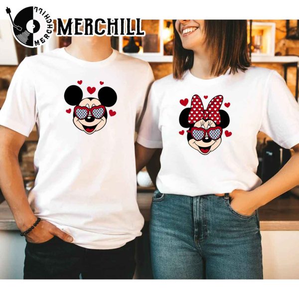 Valentines Day Mickey and Minnie Sweatshirt Disney Couple Trip Shirt