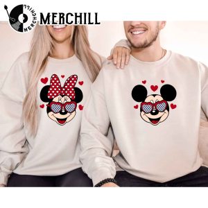 Valentines Day Mickey and Minnie Sweatshirt Disney Couple Trip Shirt