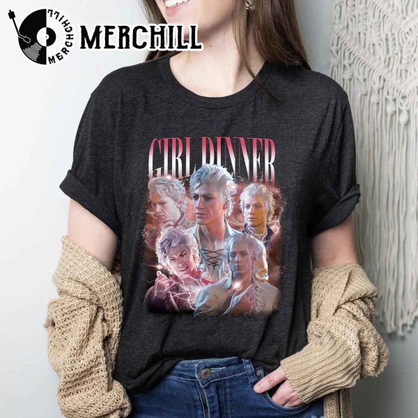 Vintage Girl Dinner T-Shirt Astarion Baldurs Gate 3