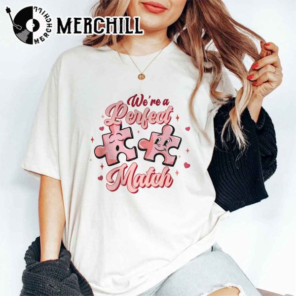 We’re a Perfect Match Sweatshirt Retro Valentine Gift