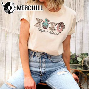 XOXO Hugs and Kisses Sweatshirt Western Valentine Tee Valentines Day Gift For Women