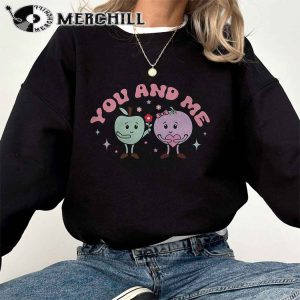 You and Me Valentine Sweatshirt Retro Valentine Gift for Lover 2