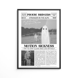 Motion Sickness Phoebe Bridgers Lyrics Poster Newspaper