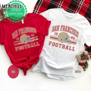 Distressed San Francisco Football Shirt Gift for 49ers Football Fan San Fran 49 Gift Game Day 3