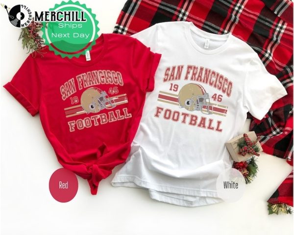 Distressed San Francisco Football Shirt Gift for 49ers Football Fan San Fran 49 Gift Game Day