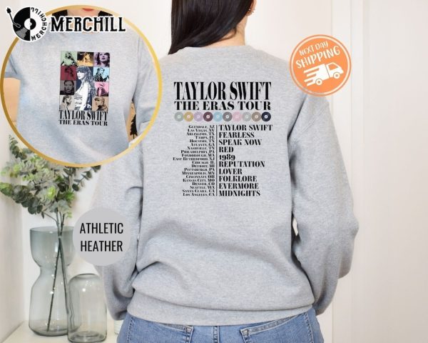 Front and Back Eras Tour Concert Sweatshirt TS Merch Shirt