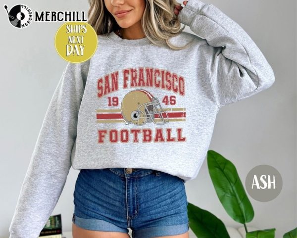San Francisco Football Vintage Style Sweatshirt San Francisco Football Crewneck