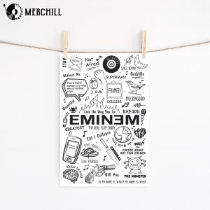 Eminem Doodle Poster Slim Shady Song Lyrics